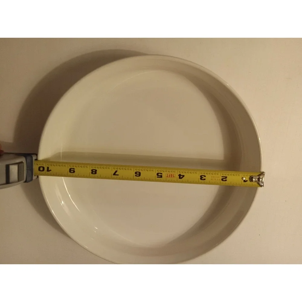 Corning Ware French White  Pyroceram Glass Quiche Dish F-3-B  9 1/2